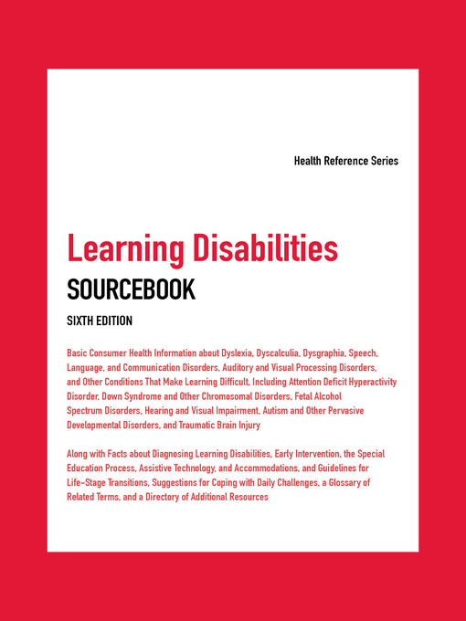 Title details for Learning Disabilities Sourcebook by Angela L. Williams - Available